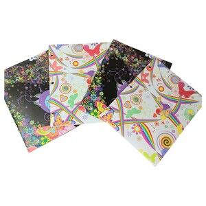 Mead Trapper Keeper Folders Butterflies Hearts Flowers Hippie Retro Vintage Four